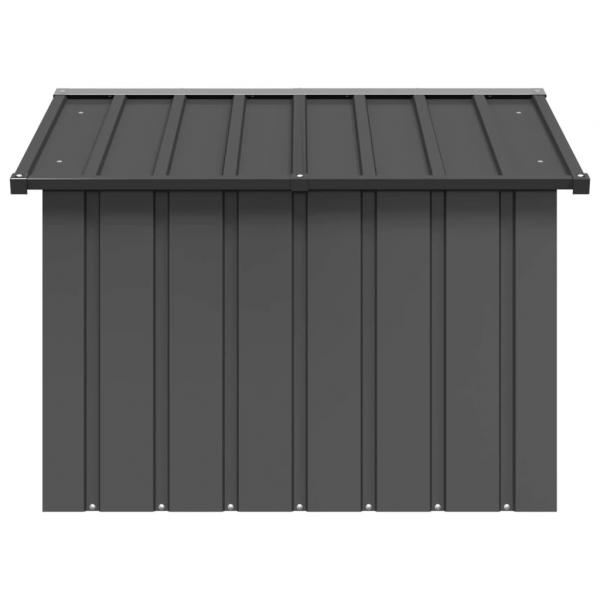 Hundehütte Anthrazit 116,5x103x81,5 cm Verzinkter Stahl