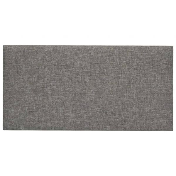 Wandpaneele 12 Stk. Hellgrau 60x30 cm Stoff 2,16 m²