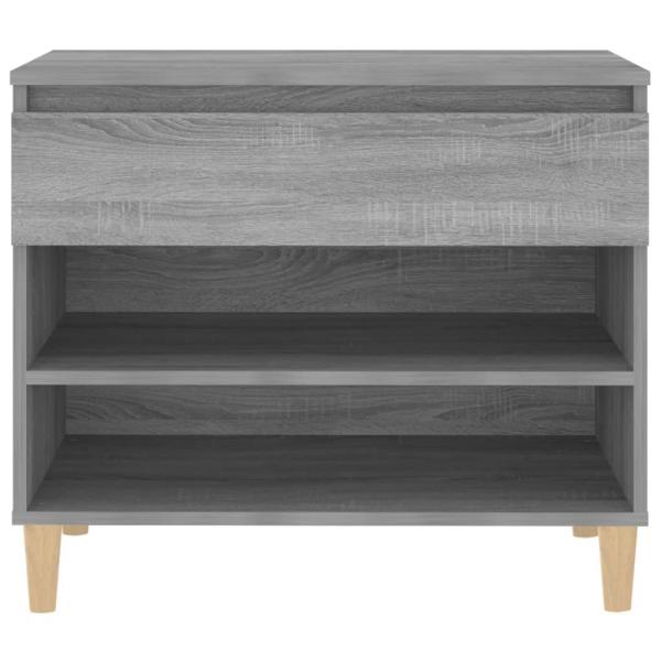 Schuhregal Grau Sonoma 70x36x60 cm Holzwerkstoff