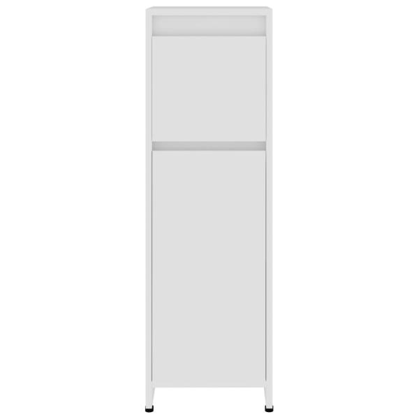 4-tlg. Badmöbel-Set Weiß Holzwerkstoff