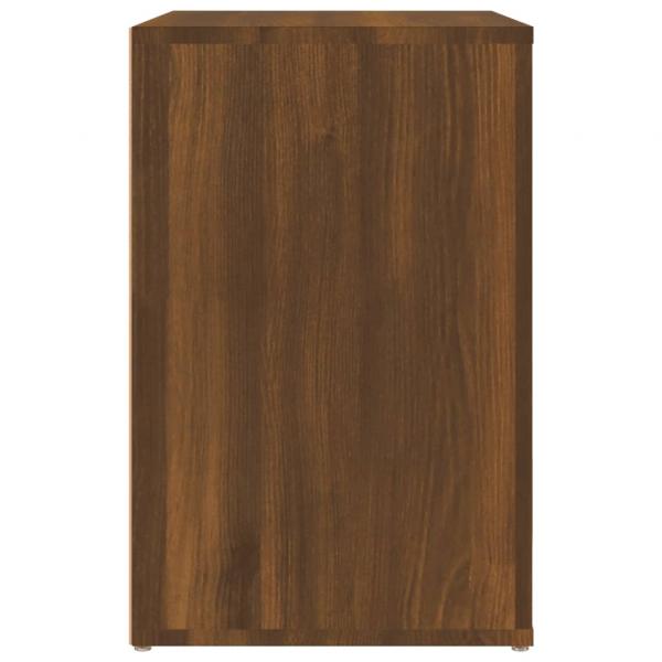 Schuhschrank Braun Eichen-Optik 130x35x54 cm Holzwerkstoff