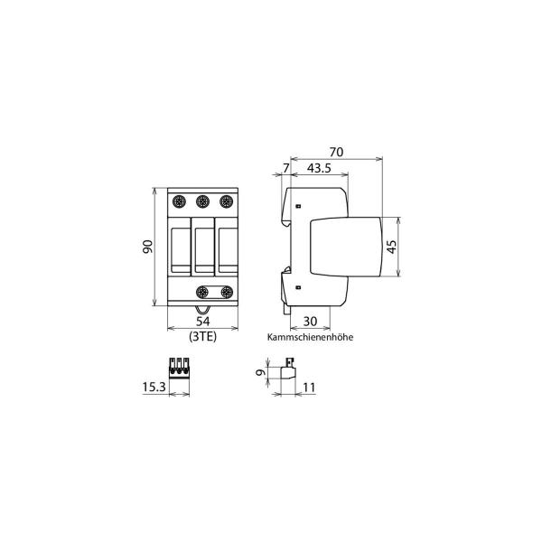 Dehn Modularer Überspannungs-Ableiter DEHNguard M TNC ACI 275 FM (952330)