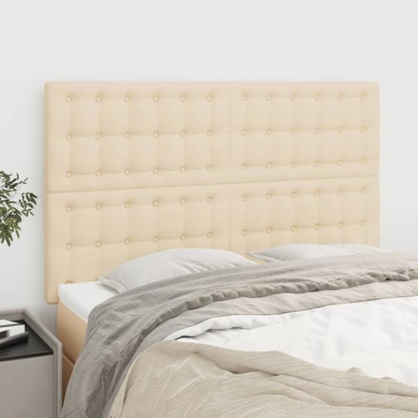 ARDEBO.de - Kopfteile 4 Stk. Creme 72x5x78/88 cm Stoff