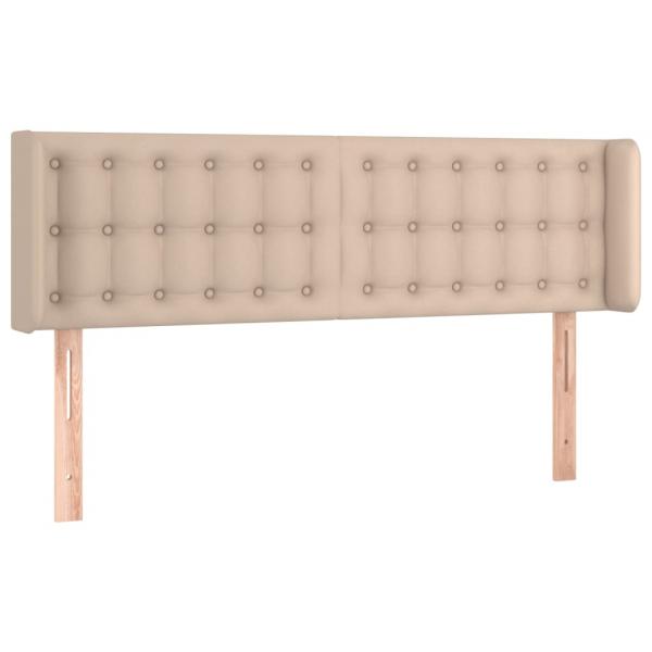 Kopfteil mit Ohren Cappuccino-Braun 147x16x78/88 cm Kunstleder