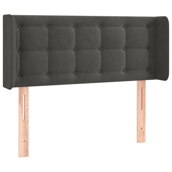 LED Kopfteil Dunkelgrau 83x16x78/88 cm Samt