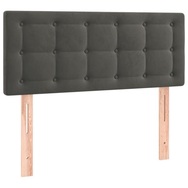 Boxspringbett mit Matratze Dunkelgrau 90x190 cm Samt