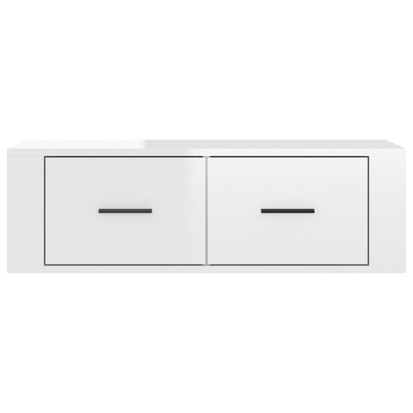 TV-Wandschrank Hochglanz-Weiß 80x36x25 cm Holzwerkstoff