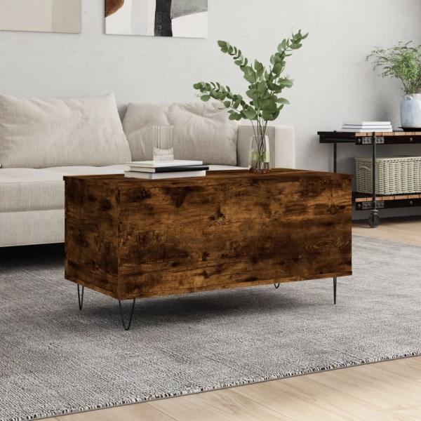 ARDEBO.de - Couchtisch Räuchereiche 90x44,5x45 cm Holzwerkstoff