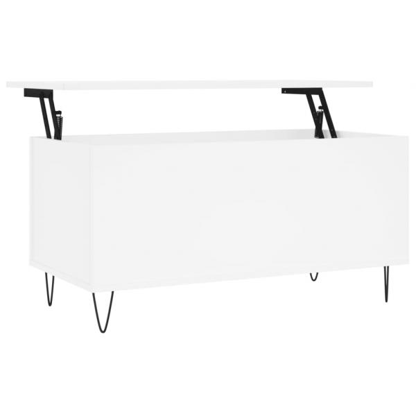 Couchtisch Weiß 90x44,5x45 cm Holzwerkstoff