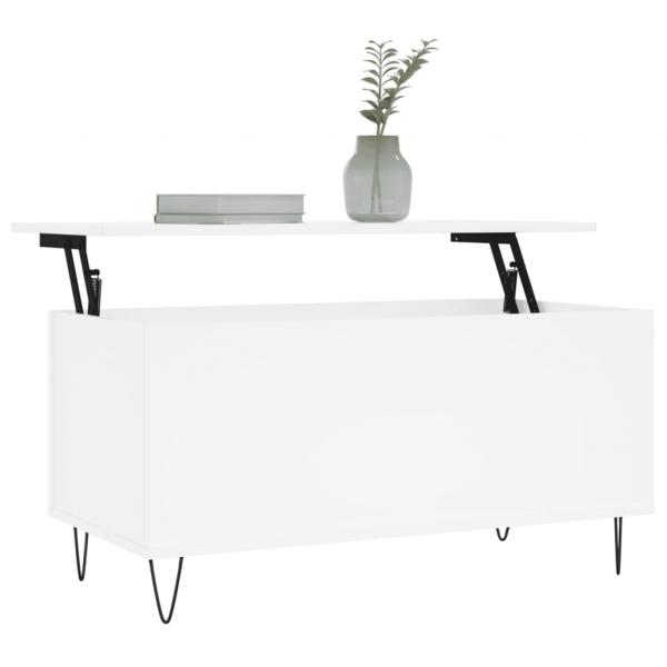 Couchtisch Weiß 90x44,5x45 cm Holzwerkstoff