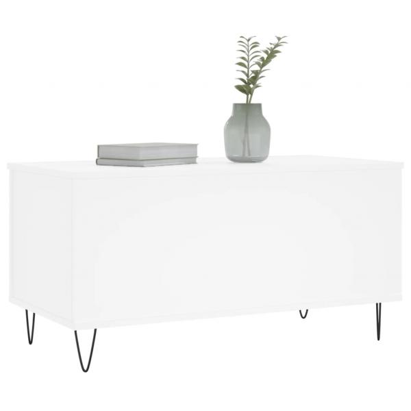 Couchtisch Weiß 90x44,5x45 cm Holzwerkstoff