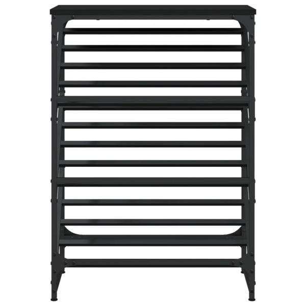 Schuhregal Schwarz 60x30x85 cm Holzwerkstoff