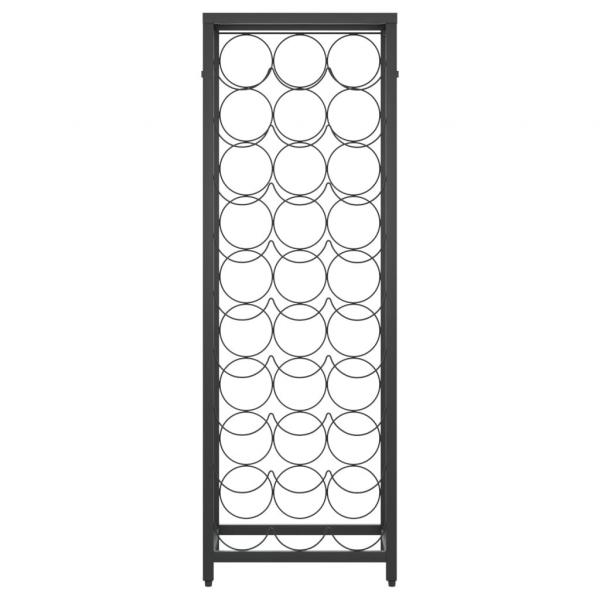 Weinregal für 27 Flaschen Schwarz 34x18x100 cm Schmiedeeisen