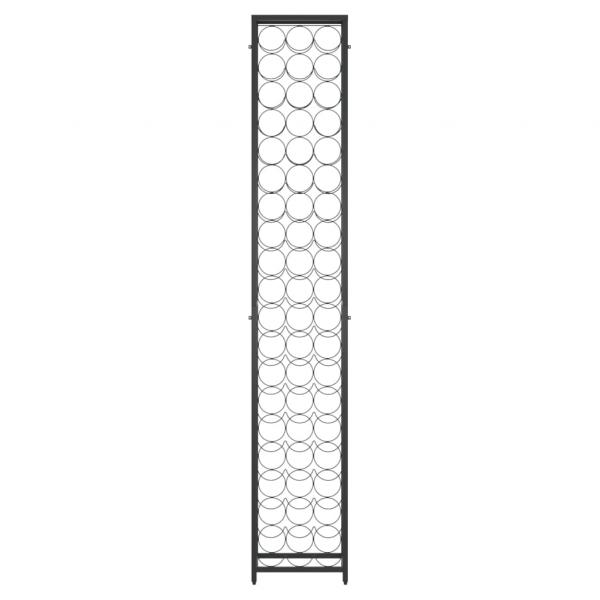 Weinregal für 57 Flaschen Schwarz 34x18x200 cm Schmiedeeisen
