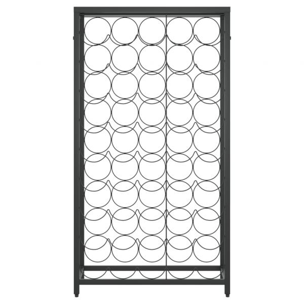 Weinregal für 45 Flaschen Schwarz 54x18x100 cm Schmiedeeisen