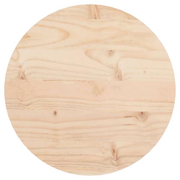 Tischplatte Rund Ø30x3 cm Massivholz Kiefer