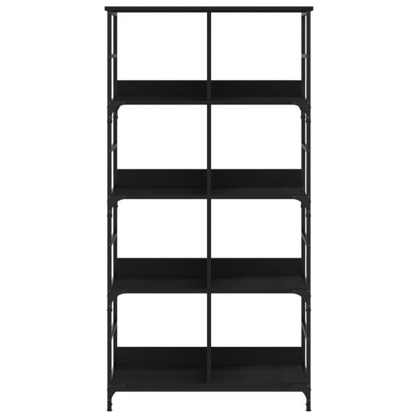Bücherregal Schwarz 78,5x33x153 cm Holzwerkstoff