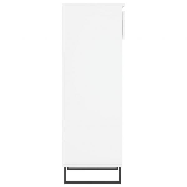 Schuhschrank Hochglanz-Weiß 40x36x105 cm Holzwerkstoff
