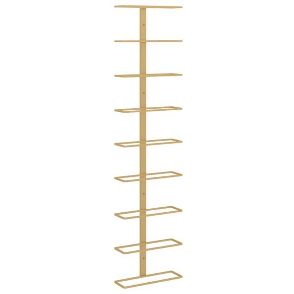 Wand-Weinregal für 9 Flaschen Golden Eisen