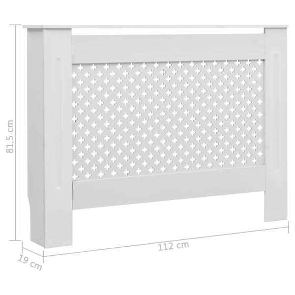 Heizkörperverkleidungen 2 Stk. Weiß 112×19×81,5 cm MDF