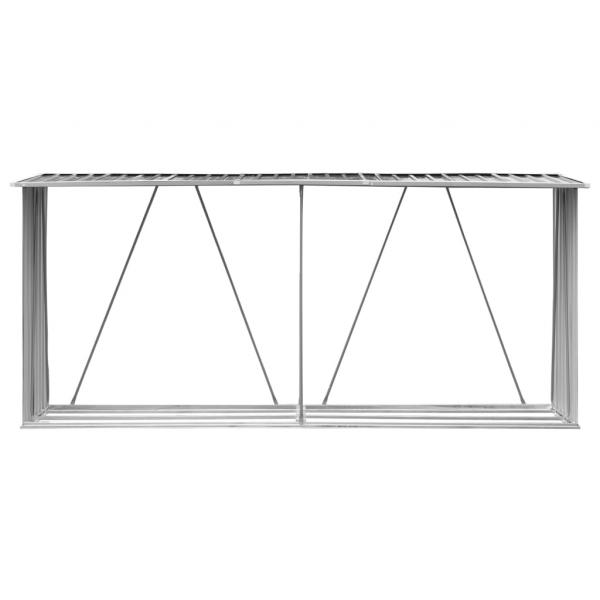 Brennholzlager Verzinkter Stahl 330x84x152 cm Anthrazit  