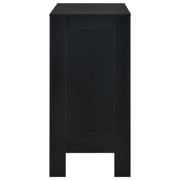 Bartisch mit Regal Schwarz 110 x 50 x 103 cm