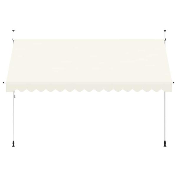 Einziehbare Markise Handbetrieben 400 cm Cremeweiß