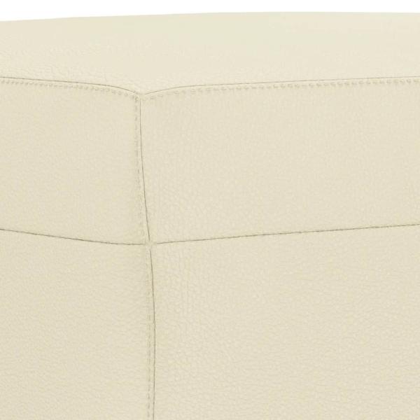Fußhocker Creme 70x55x41 cm Kunstleder