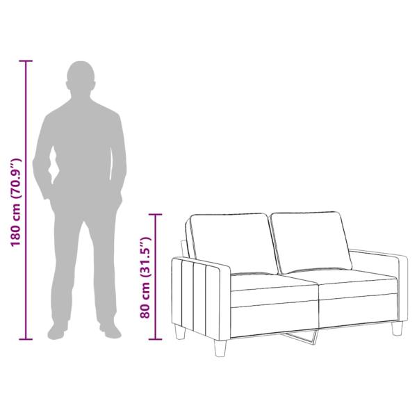 2-Sitzer-Sofa Creme 120 cm Stoff