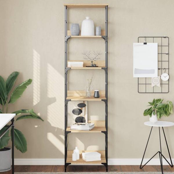 ARDEBO.de - Bücherregal Sonoma-Eiche 50x33x188,5 cm Holzwerkstoff