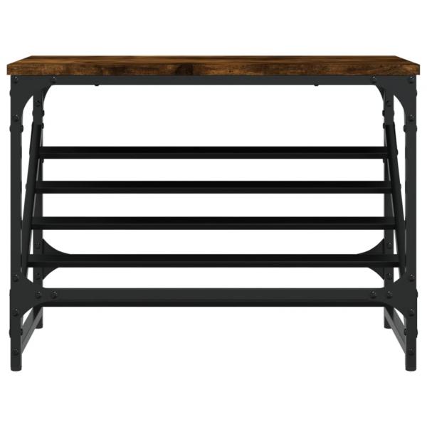 Schuhregal Räuchereiche 60x30x45 cm Holzwerkstoff