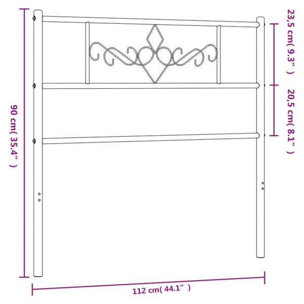 Kopfteil Metall Weiß 107 cm