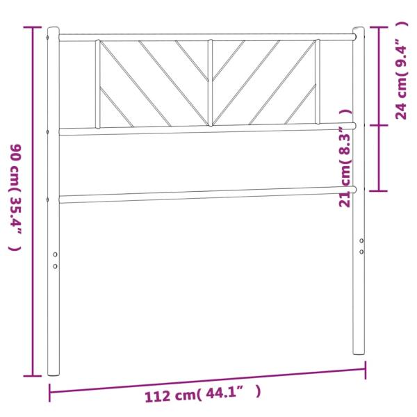 Kopfteil Metall Weiß 107 cm