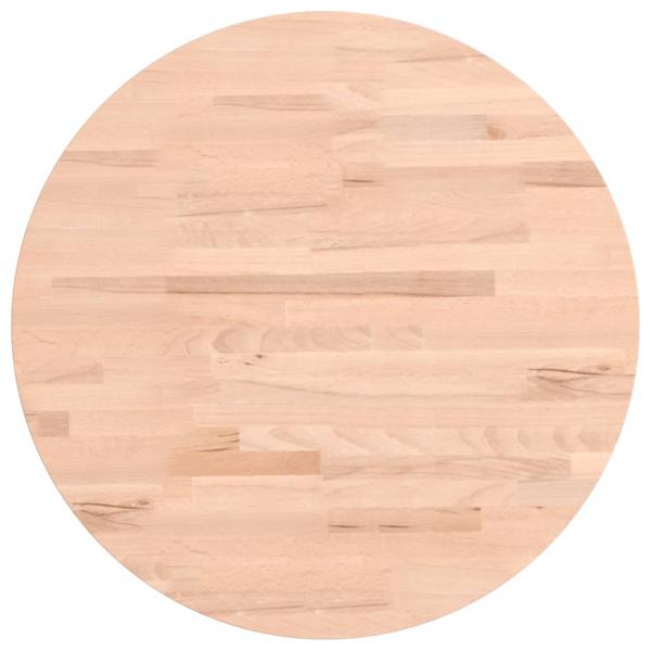 Tischplatte Ø50x2,5 cm Rund Massivholz Buche