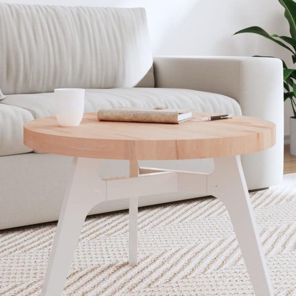 ARDEBO.de - Tischplatte Ø60x4 cm Rund Massivholz Buche