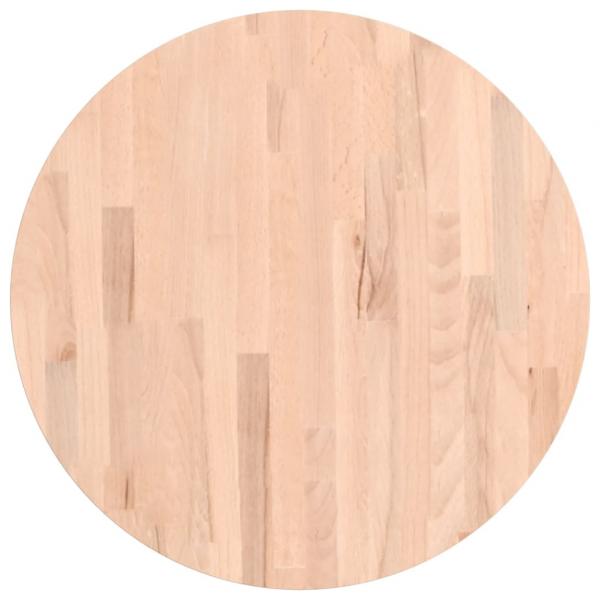 Tischplatte Ø60x4 cm Rund Massivholz Buche