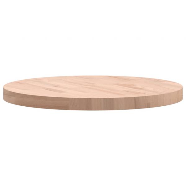 Tischplatte Ø60x4 cm Rund Massivholz Buche