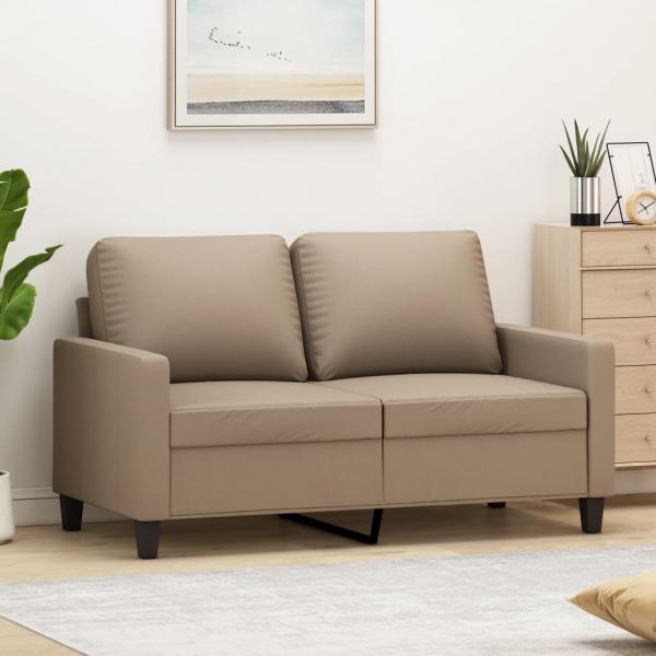 ARDEBO.de - 2-Sitzer-Sofa Cappuccino-Braun 120 cm Kunstleder
