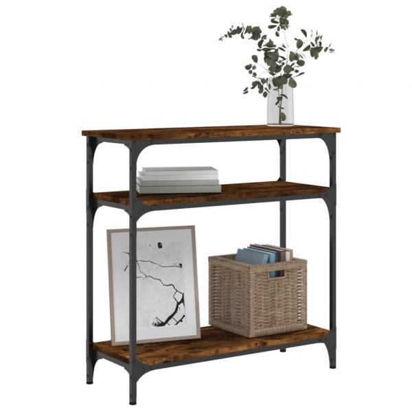 Konsolentisch Räuchereiche 75x29x75 cm Holzwerkstoff