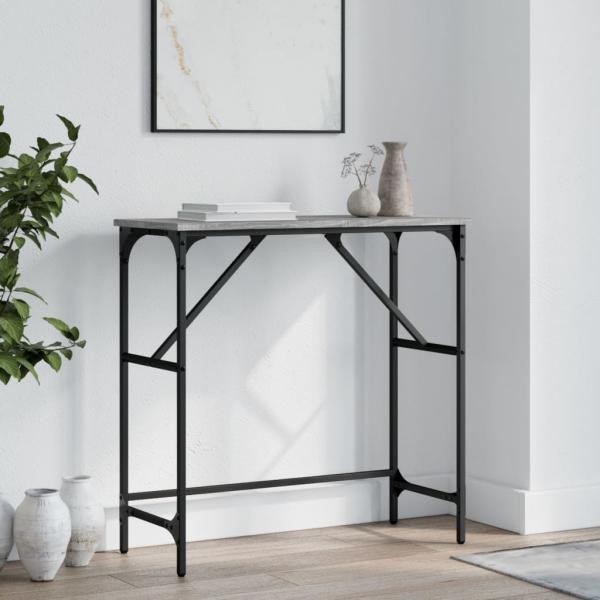 ARDEBO.de - Konsolentisch Grau Sonoma 75x32x75 cm Holzwerkstoff