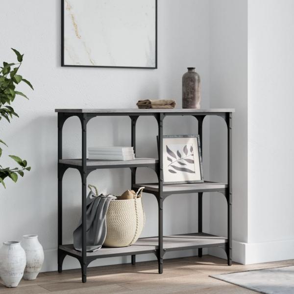 ARDEBO.de - Konsolentisch Grau Sonoma 80x29x75 cm Holzwerkstoff