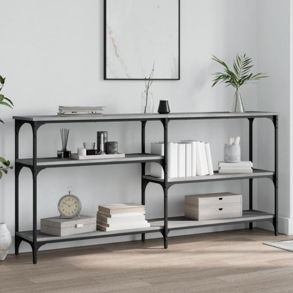 ARDEBO.de - Konsolentisch Grau Sonoma 160x29x75 cm Holzwerkstoff
