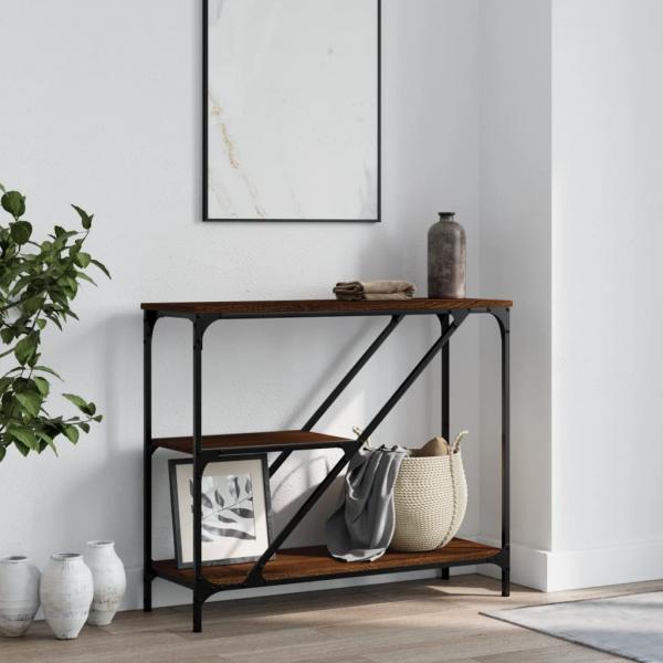 ARDEBO.de - Konsolentisch Braun Eichen-Optik 88,5x30x75 cm Holzwerkstoff