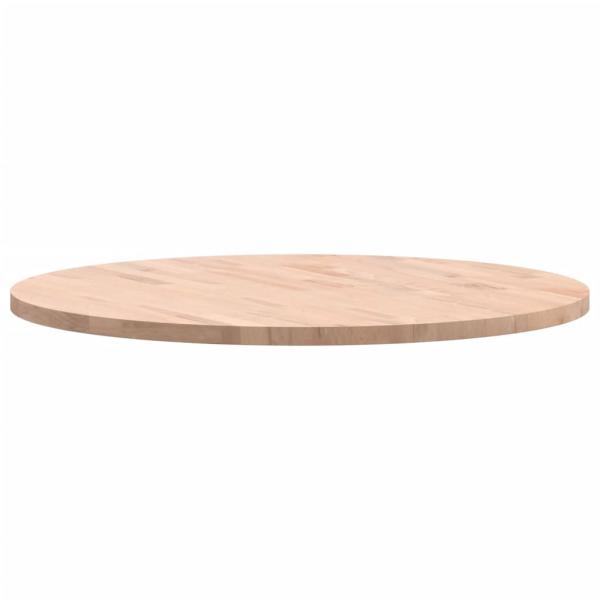 Tischplatte Ø80x2,5 cm Rund Massivholz Buche