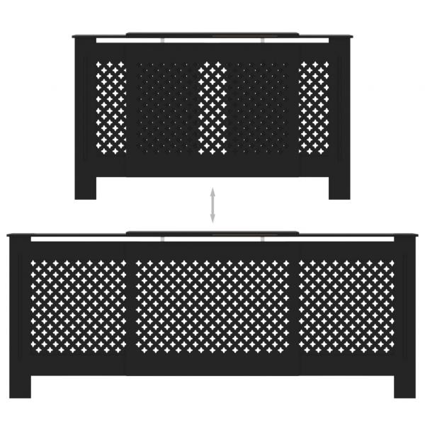 MDF Heizkörperverkleidung Schwarz 205 cm