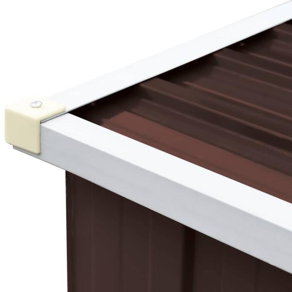 Brennholzlager Verzinkter Stahl 330x84x152 cm Braun