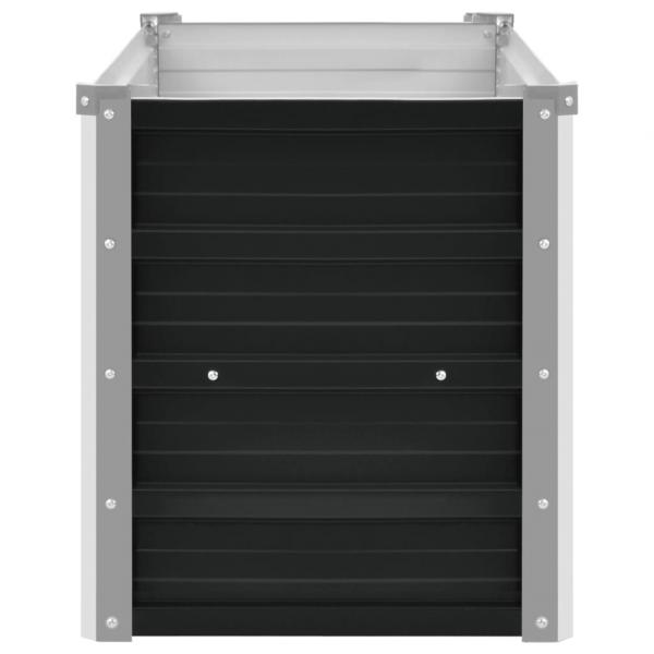 Garten-Hochbeet Anthrazit 160 x 40 x 45 cm Verzinkter Stahl