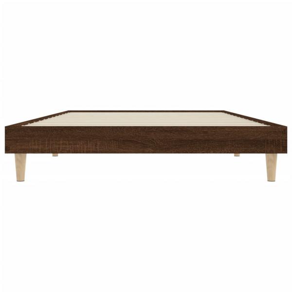 Bettgestell Braun Eichen-Optik 100x200 cm Holzwerkstoff