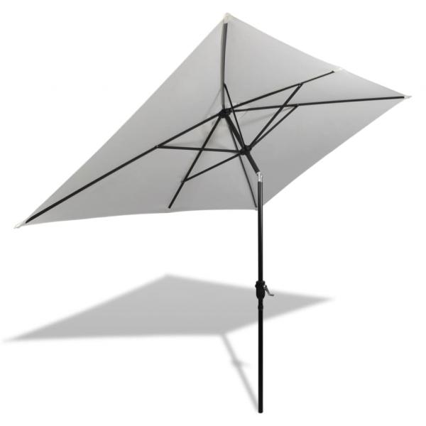 Sonnenschirm 200 x 300 cm Sandweiß rechteckig