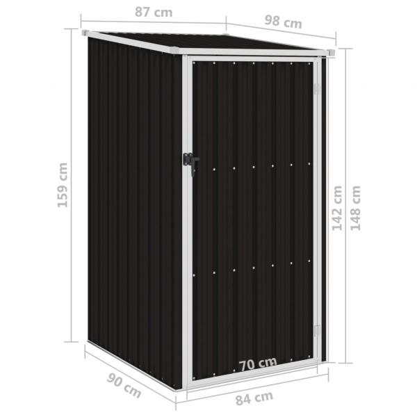 Gerätehaus Braun 87x98x159 cm Verzinkter Stahl  